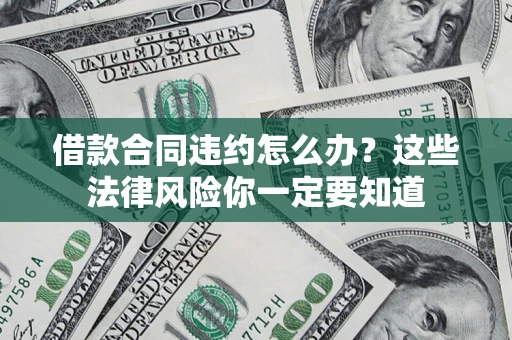武汉借款合同违约怎么办？这些法律风险你一定要知道