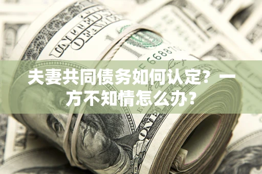 武汉夫妻共同债务如何认定？一方不知情怎么办？