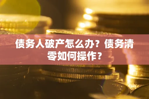 武汉债务人破产怎么办？债务清零如何操作？