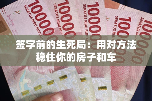 武汉签字前的生死局：用对方法稳住你的房子和车