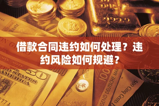 武汉借款合同违约如何处理？违约风险如何规避？