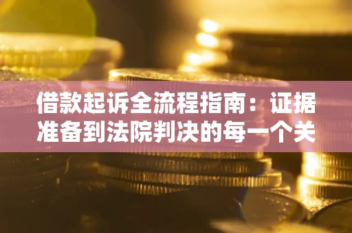 武汉借款起诉全流程指南：证据准备到法院判决的每一个关键步骤