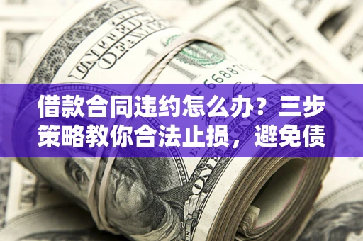 武汉借款合同违约怎么办？三步策略教你合法止损，避免债务危机升级