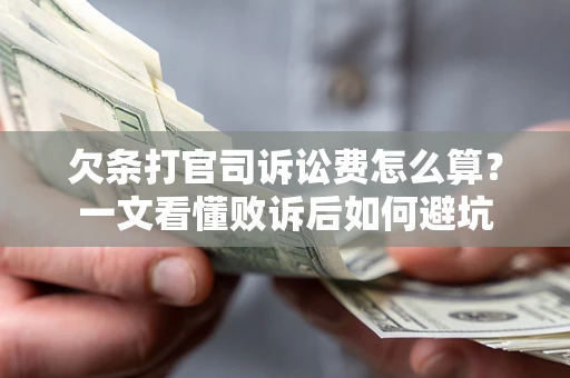 武汉欠条打官司诉讼费怎么算？一文看懂败诉后如何避坑